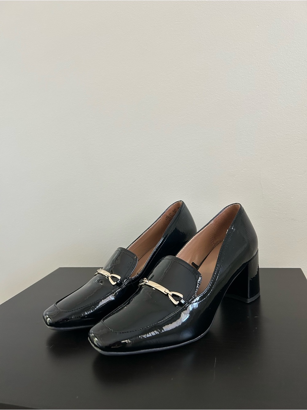 Naturalizer Wynrie-Bit Patent Block Heel Loafers, Size 8.5